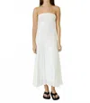 Velvet By Graham & Spencer Sonia Midi Dress In Parchment In White