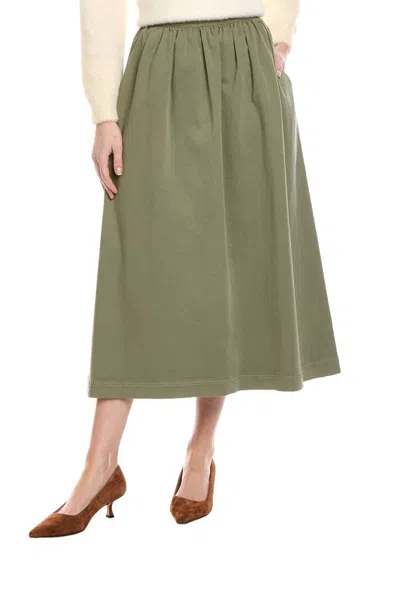 Velvet By Graham & Spencer Sophia Midi Skirt In Axe In Black