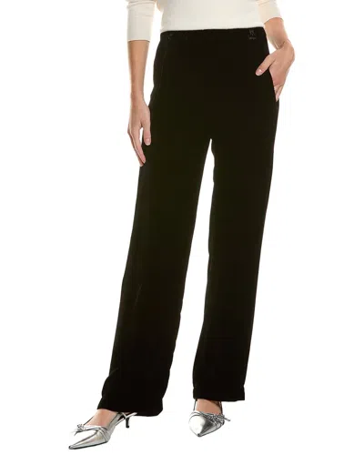 Velvet By Graham & Spencer Sorine Velvet Silk-blend Pant In Black
