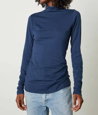 Velvet By Graham & Spencer Talisia Gauzy Whisper Classics Top In Midnight In Blue