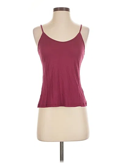Pre-owned Velvet By Graham & Spencer Tank Top Burgundy Halter Neckline Tops