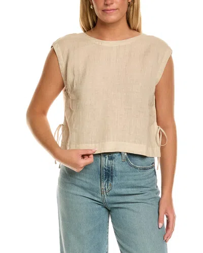 Velvet By Graham & Spencer Tavia Sleeveless Woven Linen Top In Neutral