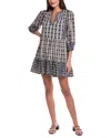 Velvet By Graham & Spencer Tiered Mini Dress In Multi