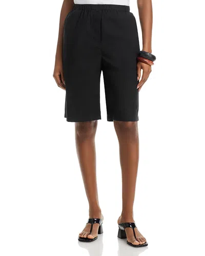 Velvet By Graham & Spencer Tomoko Elastic Waist Shorts In Black