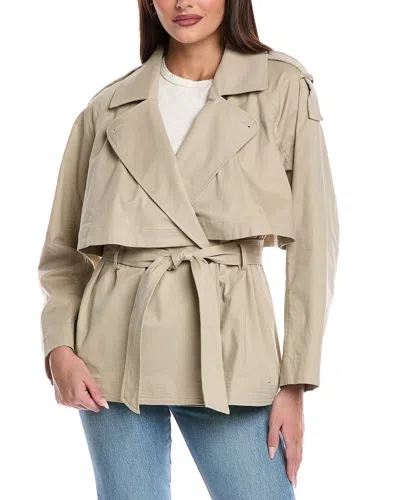 Velvet By Graham & Spencer Trench Jacket In Neutral