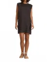Velvet By Graham & Spencer Velvet Lara Belted Linen Dress In Black In Black