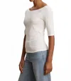 Velvet By Graham & Spencer Velvet Lucille Ballet Tee In Parchment In White