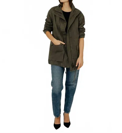 Velvet By Graham & Spencer Velvet Odette Jacket In Safari In Green