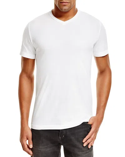 Velvet By Graham & Spencer Velvet Samsen V-neck Tee In White