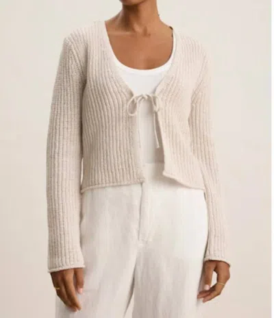 Velvet By Graham & Spencer Velvet Thalia Cotton Sweater In Chalk In White