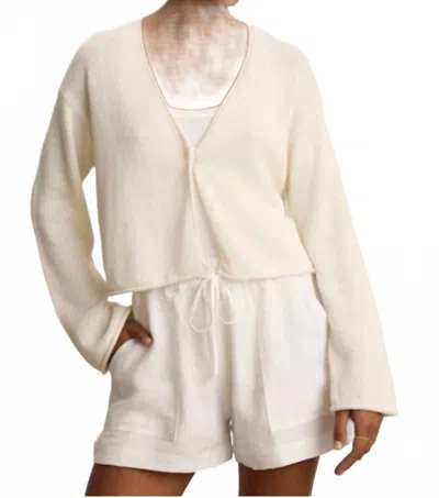 VELVET BY GRAHAM & SPENCER VERITY CARDIGAN SWEATER IN MILK