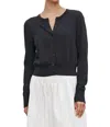 Velvet By Graham & Spencer Violette Long Sleeve Cardigan In Cinder In Gray