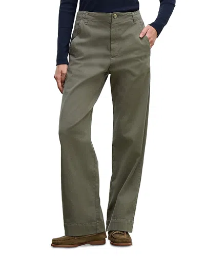 Velvet By Graham & Spencer Wide Leg Chino Pants In Green