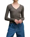 Velvet By Graham & Spencer Winona Top In Bullfrog In Multi