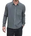 Velvet By Graham & Spencer Wolf Button-up Shirt In Zinc In Gray