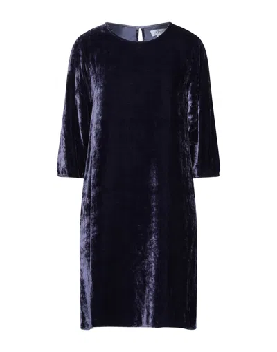 Velvet Short Dresses In Purple