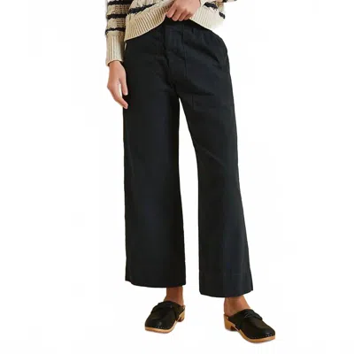 Velvet By Graham & Spencer Women's Mya Cotton Canvas Wide Leg Pant In Vintage Black