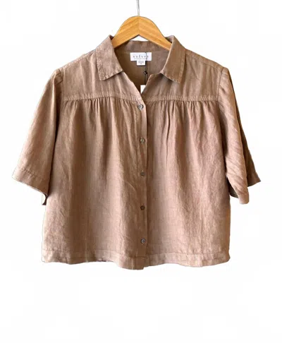 Velvet By Graham & Spencer Women's Rowan Linen Top In Nomad In Neutral