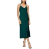Velvet By Graham & Spencer Womens Shimmer Mid Calf Slip Dress In Gray