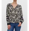 VELVET BY GRAHAM & SPENCER ABRIELLE TOP IN BLACK/ECRU