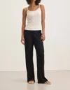 Velvet By Graham & Spencer Alemi Pointelle Pant In Black