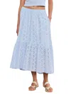 Velvet By Graham & Spencer Amelia Long Skirt In Island In White