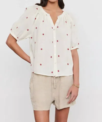 Velvet By Graham & Spencer Amira Top In Cream In White