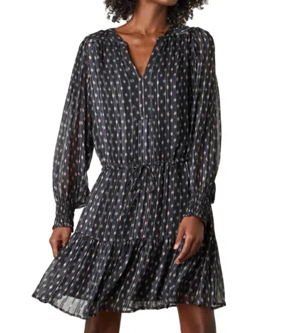 Velvet By Graham & Spencer Anastasia Printed Lurex Stripe Dress In Starlit In Multi