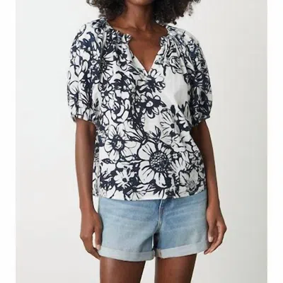 Velvet By Graham & Spencer Angela Top In Black/white