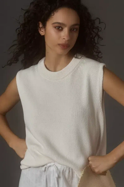 Velvet By Graham & Spencer Aster Sweater Tank Top In White