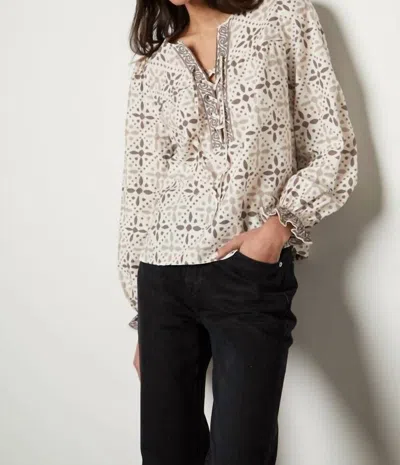 Velvet By Graham & Spencer Audette Top In Pebble In Grey