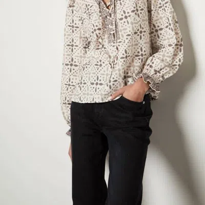 Velvet By Graham & Spencer Audette Top In Pebble In Beige