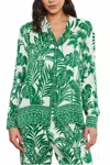 Velvet By Graham & Spencer Ayla L/s Button Down Shirt In Green In Green