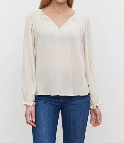 Velvet By Graham & Spencer Azalea Rayon Challis Blouse In Jasmine