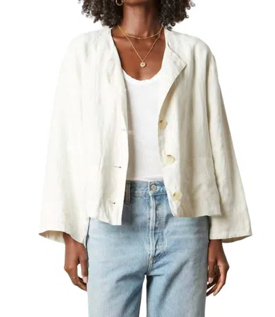 Velvet By Graham & Spencer Brielle Longsleeve Jacket In Bisque In Beige