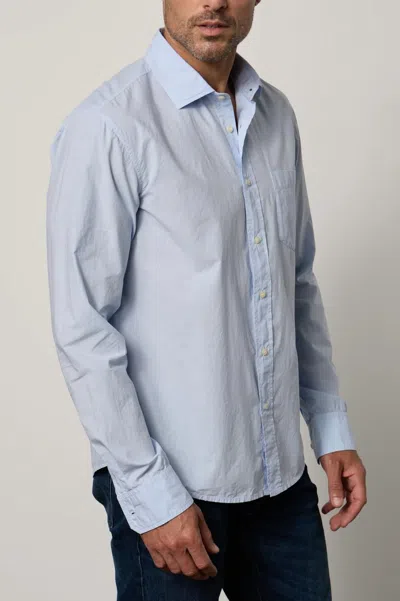 Velvet By Graham & Spencer Brooks Button Up Shirt In Mist In Blue