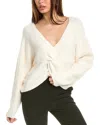 Velvet By Graham & Spencer Caitlyn Boucle Raglan Sweater In White