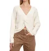 VELVET BY GRAHAM & SPENCER CAITLYN TWIST RAGLAN SWEATER IN MILK