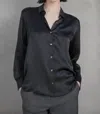 Velvet By Graham & Spencer Calabasas Button Down Shirt In Black