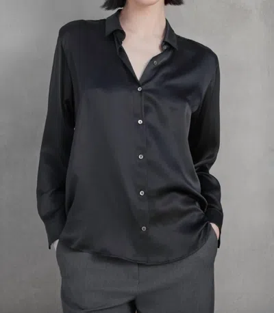 Velvet By Graham & Spencer Calabasas Button Down Shirt In Black