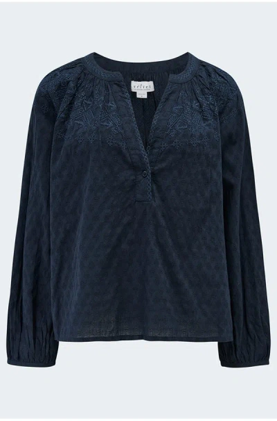 Velvet By Graham & Spencer Carina Top In Navy