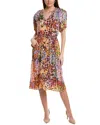 Velvet By Graham & Spencer Carol Midi Dress In Multi