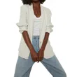 VELVET BY GRAHAM & SPENCER CASSIE LINEN BLAZER IN CHALK