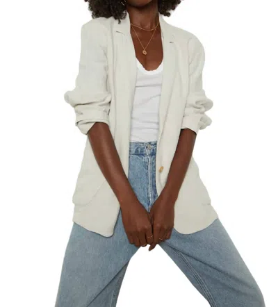 Velvet By Graham & Spencer Cassie Linen Blazer In Chalk In White