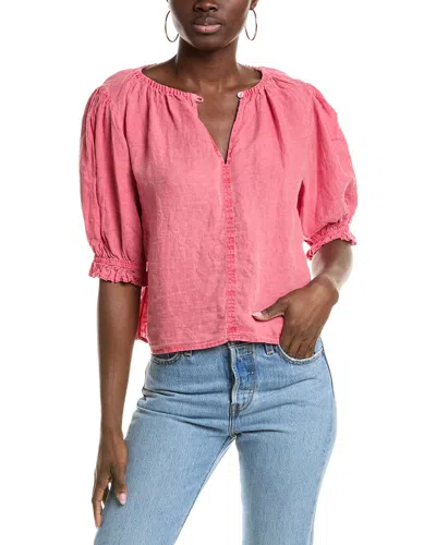 VELVET BY GRAHAM & SPENCER CELINE LINEN TOP