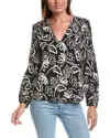 Velvet By Graham & Spencer Crepe Blouse In Black