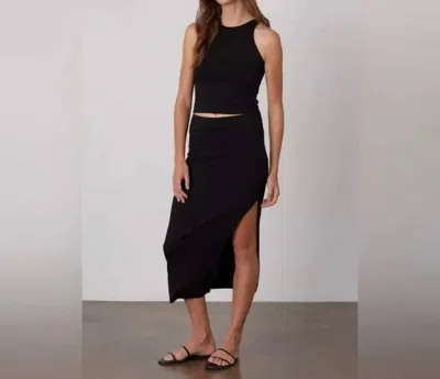 Velvet By Graham & Spencer Ella Midi Skirt In Black