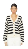 Velvet By Graham & Spencer Elodie Cardigan In Cream & Black