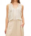 Velvet By Graham & Spencer Erica Tank Top In Khaki In Multi