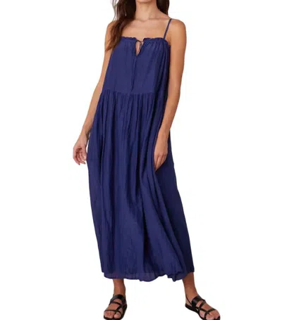 Velvet By Graham & Spencer Farrah Ruffle Cami Dress In Cavern In Blue